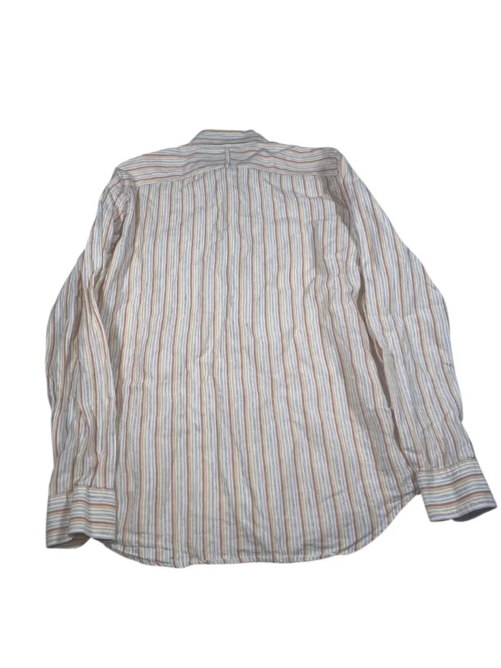 Banana Republic Mens Linen Striped Long Sleeve Button Up Shirt Size Medium